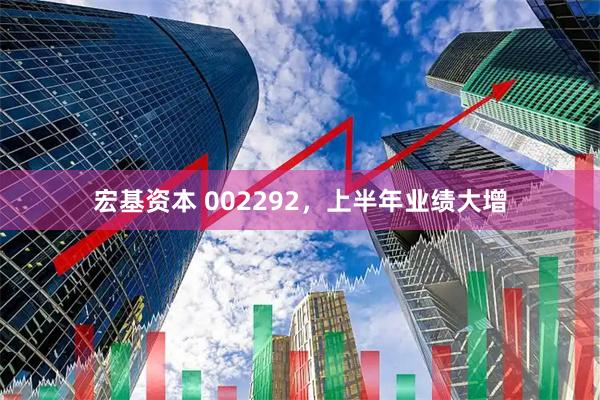 宏基资本 002292，上半年业绩大增